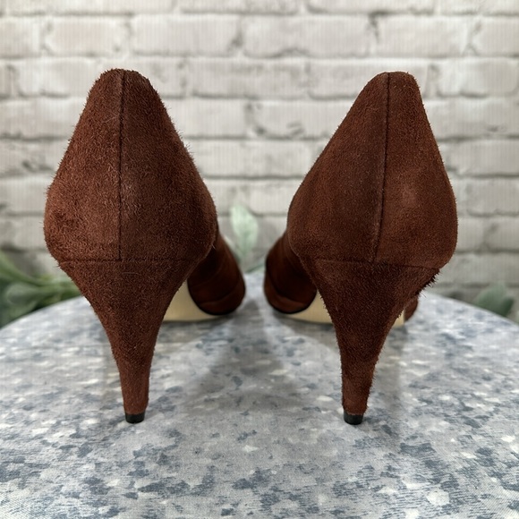Worthington Cher Brown Suede Pleated-Knot Pointed Toe 3” Heels WMS 7.5M🤎NWOT🤎 - Picture 6 of 9